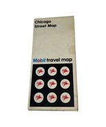 Vintage Chicago Street Map Brochure Pamphlet Mobil Gas Company Ephemera - $6.79