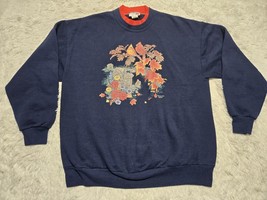 VTG Morning Sun XL Sweatshirt Autumn Fall Leaves Double Collar Grandma M... - $15.49