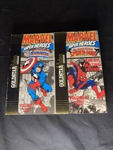 Marvel Super Heroes Captain American Vol 1 &amp; The Amazing Spider-Man Vol II VHS - £7.60 GBP