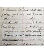 Lyceum Norway Maine Meeting 1884 Original Suffrage Victorian Hand Writte... - $3,679.52 MXN