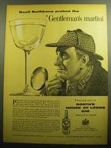 1958 Booth&#39;s House of Lords Gin Ad - Basil Rathbone probes - £14.78 GBP