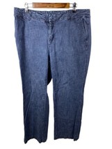 Coldwater Creek 18 Jeans Wide Flare Leg Medium Wash Stretch Denim Womens - £36.51 GBP