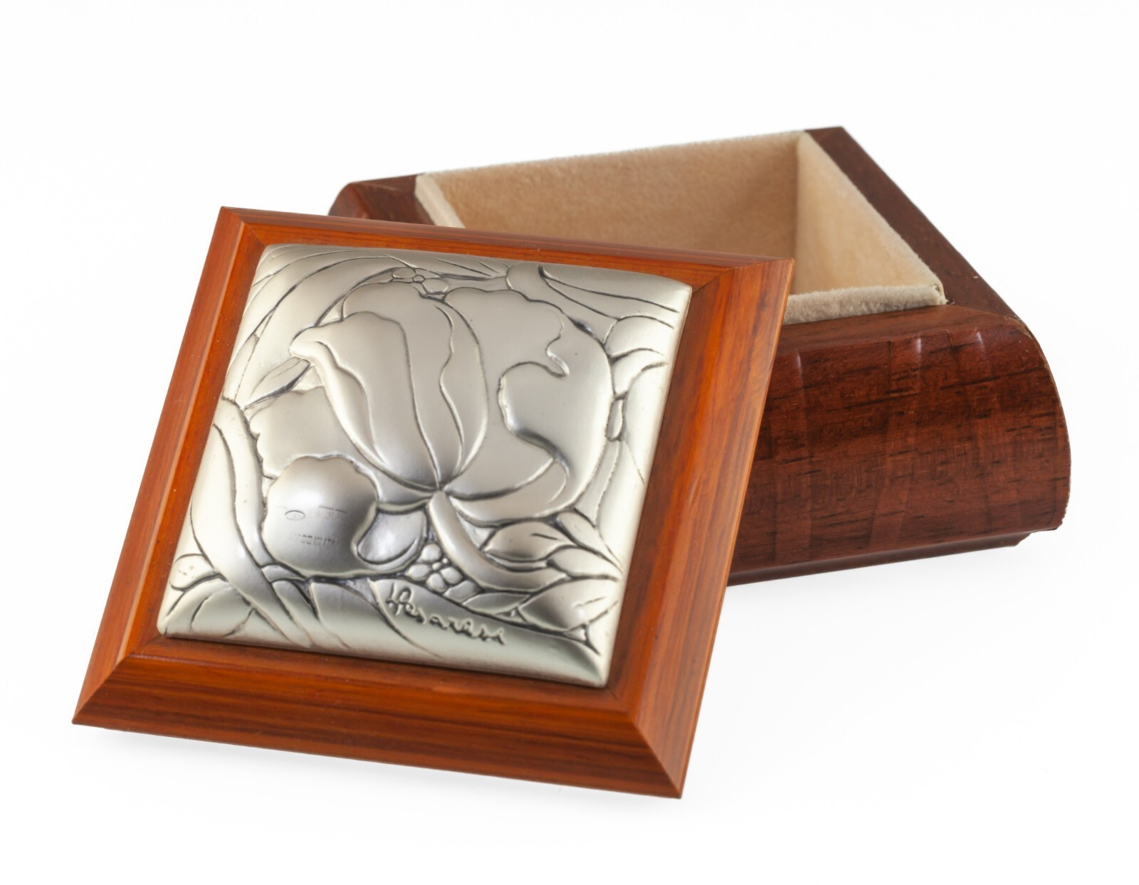 Leader Argenti Wood and Sterling Silver Inlay Trinket Box Luigi Pesaresi Item image 2