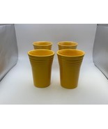 Set of 4 Vintage Homer Laughlin Fiestaware FIESTA YELLOW 8 oz Tumblers - $182.42 CAD