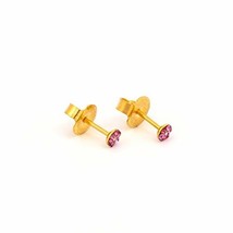 Ear Piercing Earrings studex SHORT POST Baby Studs Gold Pink Daisy System 75 Hyp - £5.88 GBP