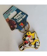 Mickey Mouse Football Player Disney PlastiColor Zipper Pull Keychain NOS... - £9.01 GBP