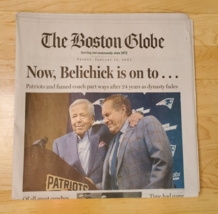 BILL BELICHICK OUT AS HEAD COACH of Patriots  Boston Globe Newspaper 1-1... - £31.12 GBP