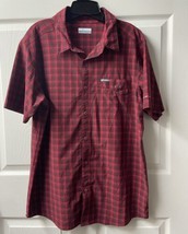 Columbia Omni Shade Short Sleeved Button Front  Shirt Mens Size Large Re... - $14.73