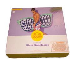 Sun Squad Inflatable Pool Float Giant Sunglasses Stay Cool NIB - £13.56 GBP