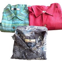Lot Tommy Bahama Mens Button Up Shirt 100% Silk Short Sleeve L Hawaiian ... - $74.99