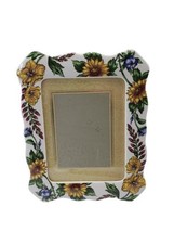 Jennier Moore Porcelain Flowers Floral Photo Picture Frame 12&quot;x 10&quot; - $29.65