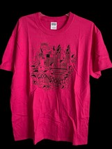 Gildan Woonsocket Rhode Island RI T-Shirt Adult Size Large Fuchsia Pink ... - $11.94