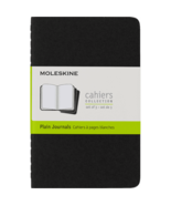 Moleskine Cahier Journals (Set of 3), Pocket (3.5&quot; x 5.5&quot;), Plain, Black - $402.41 MXN