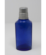 Vintage Cobalt Blue Glass Bottle w Original Top - $33.52 CAD