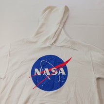 NASA Men's White Graphic Drawstring Pullover Hoodie Sweatshirt Measured Chest 40 image 7