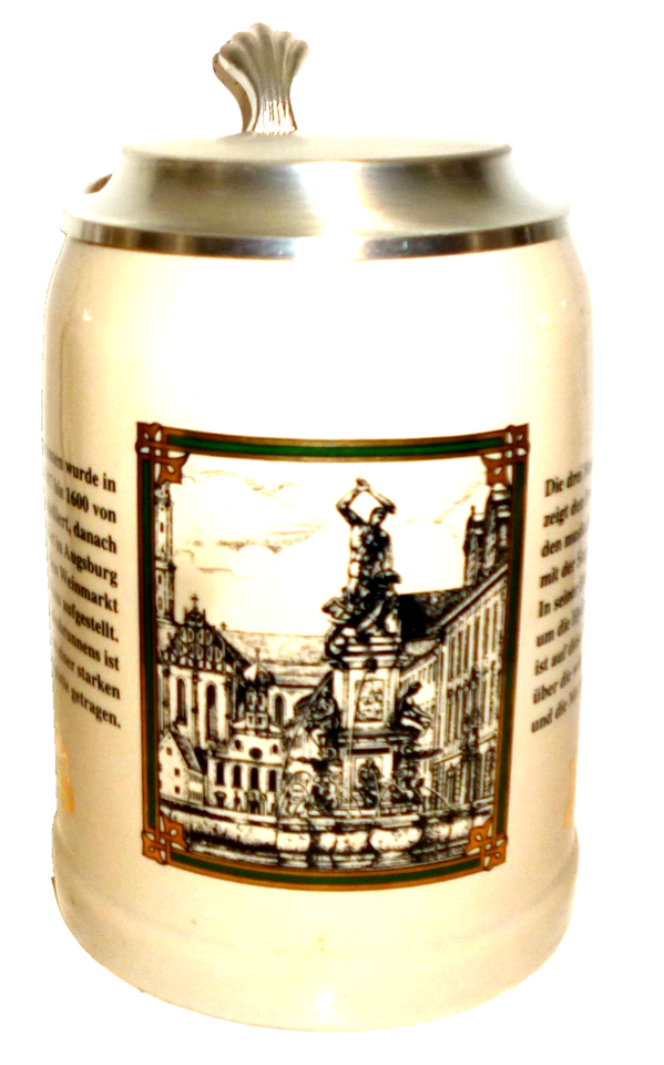 Brauerei Hasenbrau Augsburg Multiples Lidded German Beer Stein - $14.95