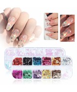 24 Colors 3D Holographic Butterfly Nail Sequins Butterfly Nail Glitter S... - £10.27 GBP