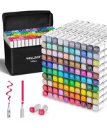 Alcohol Markers 100 Colors Dual Tip Art Markers for Coloring Drawing  - $1,147.54 MXN
