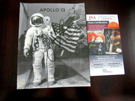 James Jim Lovell Apollo 13 Nasa Astronaut Signed Auto B&amp;W Cut Photo Jsa Beauty - £316.53 GBP