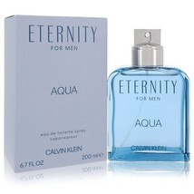 Eternity Aqua by Calvin Klein Eau De Toilette Spray 6.7 oz for Men - $56.70