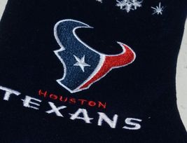 NFL Licensed Houston Texans Christmas Stocking Bells Snowflakes Logo image 4
