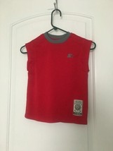 Starter Boys Red Gray Mesh Jersey Top Sleeveless Athletic Size XS(4/5) - £25.37 GBP