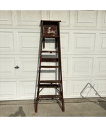 Vintage Wooden Ladder Painters Shabby Shiic  Decor 5 Step 69 Inches - $341.55