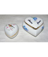 VINTAGE LOT OF 2 HEART SHAPED LIMOGES PORCELAIN DRESSER BOXES-‘ARMOUR’ L... - $94.08 MXN
