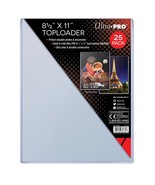 4 packs of 25 (100) Ultra PRO 8 ½&quot; x 11&quot; Photo &amp; Document Toploaders - $2,698.94 MXN