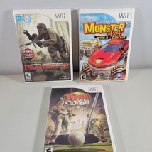 Wii Video Game Lot Monster 4x4 Greg Hastings Paintball 2 King of Clubs Mini Golf - $12.99