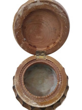 Antique Primitive Carved Wooden Bowel Round Trinket Storage Box Hand Crafted. - £28.04 GBP