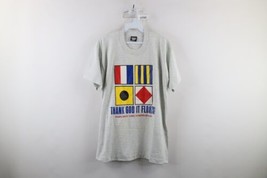 Vtg 90s Mens Large TGIF Thank God It Floats Nautical Sailing Flags T-Shirt USA - £31.52 GBP