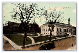 Public Library Building Springfield MA Massachusetts 1913 DB Postcard U13 - £2.28 GBP