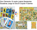 Don Clemente Loteria10 Cards + Serpientes Escaleras La Oca El Coyote 4 G... - £11.92 GBP