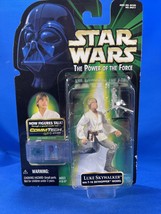 Star Wars Power of The Force Luke Skywalker Commtech Green Card Figure Sealed - £9.79 GBP