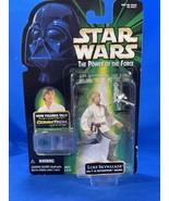 Star Wars Power of The Force Luke Skywalker Commtech Green Card Figure S... - £9.58 GBP