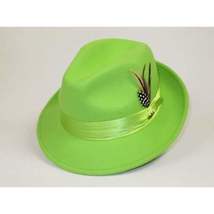 Bruno Capelo Hat Australian Wool Crushable Fedora Giovani UN119 Lime Green image 4