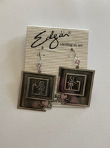 Edgar Berebi Woman And Heart Maze Earrings Sterling In Art Collection - £23.59 GBP