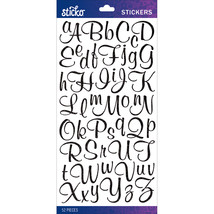 Sticko Alphabet Stickers Black Glitter Script Small. - £11.76 GBP