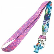 My Little Pony Collage 18&quot; Multi-Color Lanyard with Dash Figure Charm NEW UNUSED - £6.88 GBP