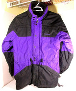 Edelweiss Ski Winter Parka Jacket Purple Black Nylon Size Small Men&#39;s - $24.70