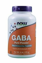 NEW Now Foods GABA 500 mg Powder Vegan/Vegetarian 6 oz - £14.07 GBP