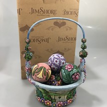 Jim Shore Blossoms of Spring 2007 Easter Basket 8.5&quot; Figurine 7 Eggs 4009235 - £53.81 GBP