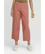 A New Day Women&#39;s High Rise Wide Leg Cropped Pants Size 6 Coral NWT - £11.88 GBP