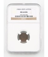 1900-A Greece Lepton Ridge NGC Ms 64 Bn-
show original title

Original T... - $439.95