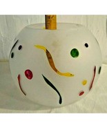 Teleflora Gift Circle Frosted Glass Bowl Hand Painted Confetti 41/2&quot; H w... - €7,68 EUR