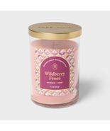 Threshold 21.5oz Glass Jar Candle with Lid Wildberry Frosé Pink - $300.08 MXN