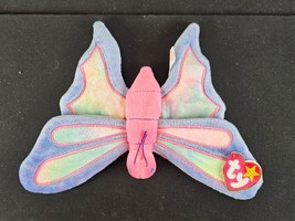 Ty Beanie Baby Flitter Butterfly 9&quot; Beanbag Plush Colorful Tie Dye 1999 ... - £3.84 GBP