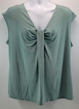 L3) Dana Buchman Woman Green Sleeveless Shirt Top 1X - $9.89