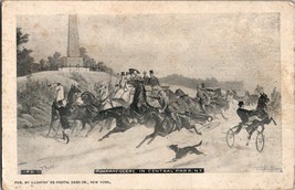 Central Park Horse Runaway Postcard Illustrated Postal Card Company NY V... - £9.42 GBP